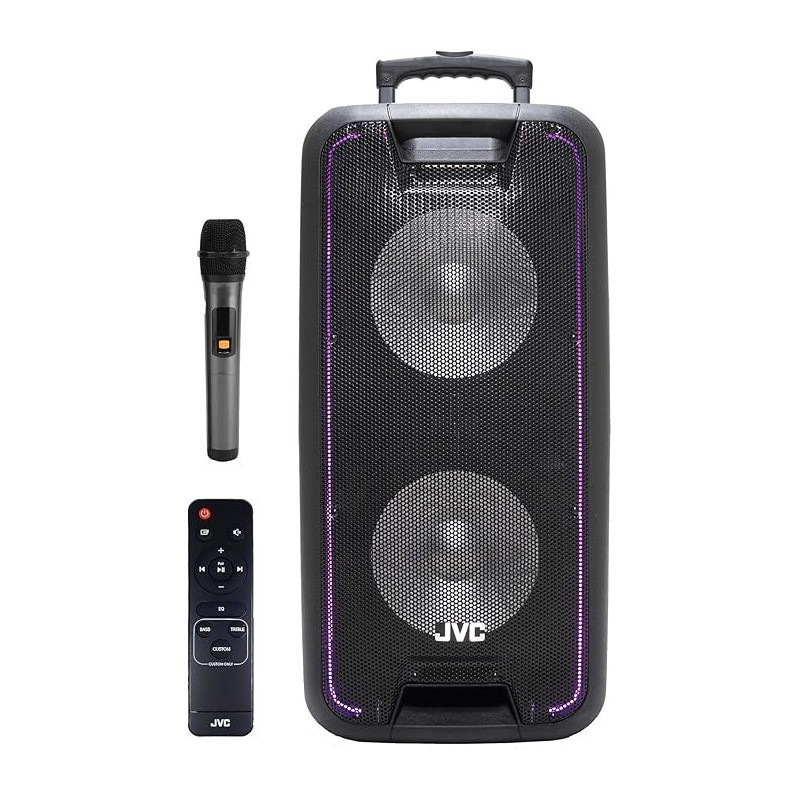 JVC Battery Powered Trolley Speaker With Wireless Mic, XS-N518PB