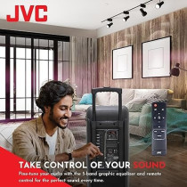 JVC Battery Powered Trolley Speaker With Wireless Mic, XS-N518PB