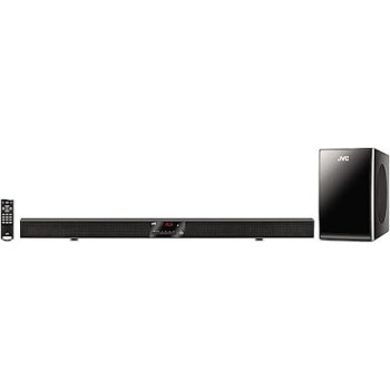 JVC 2.1 Channel Soundbar With Subwoofer Home Theater Surround Sound Speaker System, THBY370A, Black