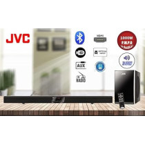 JVC 2.1 Channel Soundbar With Subwoofer Home Theater Surround Sound Speaker System, THBY370A, Black