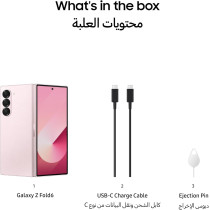 SAMSUNG Galaxy Z Fold6, AI Phone, 12GB RAM, 256GB Storage, Pink UAE Version 1 Year Samsung Warranty