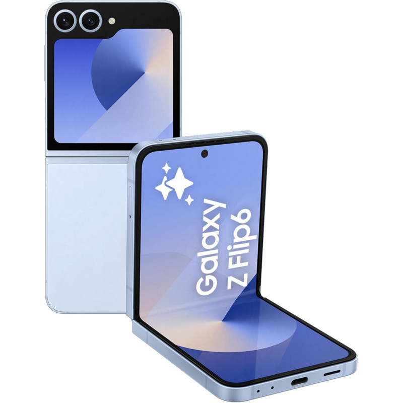 SAMSUNG Galaxy Z Flip6, AI Phone, 12GB RAM, 256GB Storage, Blue, UAE Version 1 Year Samsung Warranty