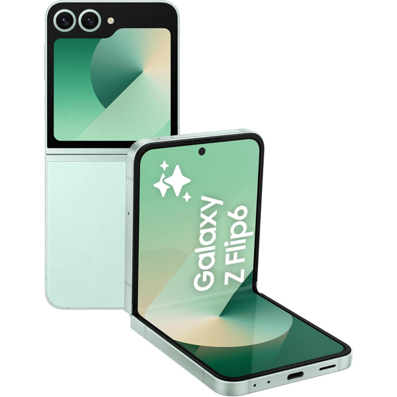 SAMSUNG Galaxy Z Flip6, AI Phone, 12GB RAM, 256GB Storage, Mint, UAE Version 1 Year Samsung Warranty