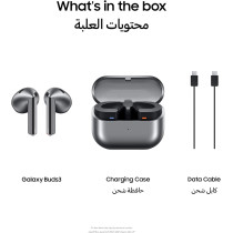 SAMSUNG Galaxy Buds3, Silver, Wireless Bluetooth Earbuds with Adaptive EQ/ANC, Hi-Fi Sound, 360 Audio