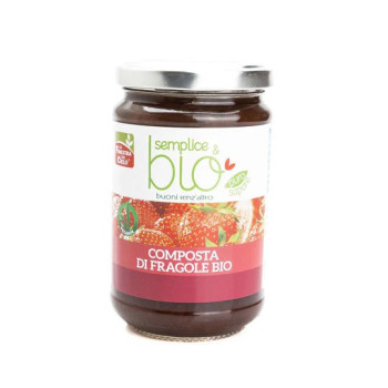 La Finestra Organic Strawberry Compote Natural Sweetness And Tanginess, 320 Gram