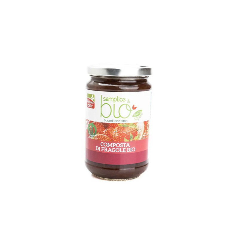 La Finestra Organic Strawberry Compote Natural Sweetness And Tanginess, 320 Gram