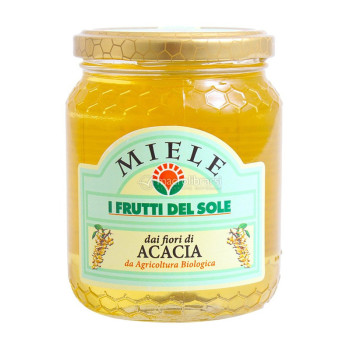 I Frutti Del Sole Organic Acacia Honey Ideal For Spreading On Toast, Drizzling Over Yogurt Or Oatmeal, Sweetening Tea, 500 Gram