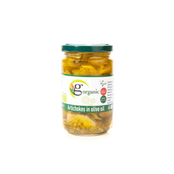 Gulia Food Organic Hearts Of Artichokes Preserved In Water Or Brine To Maintain Freshness And Natural Taste, 280 Gram