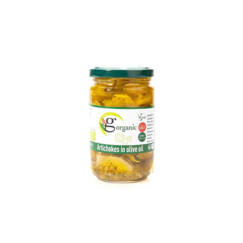 Gulia Food Organic Hearts Of Artichokes Preserved In Water Or Brine To Maintain Freshness And Natural Taste, 280 Gram