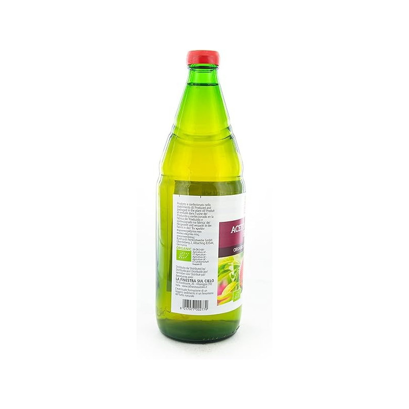 La Finestra Organic Apple Vinegar Ideal For Use In Salad Dressings, Marinades, Sauces, 750 ml