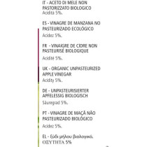 La Finestra Organic Apple Vinegar Ideal For Use In Salad Dressings, Marinades, Sauces, 750 ml