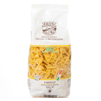 Iris Organic Durum Wheat Pasta Farfalle Providing Energy And Supporting A Balanced Diet, 500 Gram