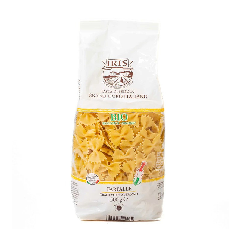 Iris Organic Durum Wheat Pasta Farfalle Providing Energy And Supporting A Balanced Diet, 500 Gram