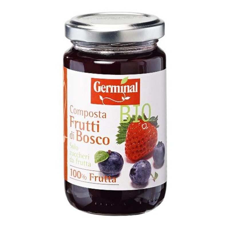 Germinal Organic Wild Fruit Compote Ideal As A Topping For Yogurt, Oatmeal, Pancakes, Desserts, 200 Gram