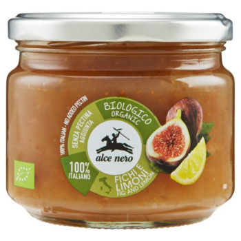 Alce Nero Organic Figs And Lemon Creating A Distinctive And Delicious Jam, 270 Gram