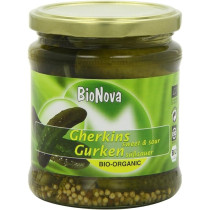 Bionova Organic Gherkins Sweet And Sour Providing A Balanced Sweet And Sour Flavor, 330 Gram