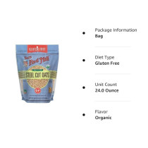 Bob'S Red Mill Gluten Free Whole Grain Steel Cut Oats, 680 Grams