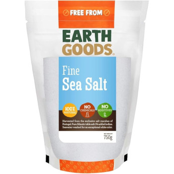 Earth Goods Free Form Organic Fine Sea Salt, 750 Grams