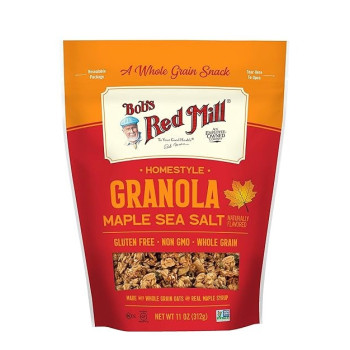 Bob'S Red Mill Gluten Free Homestyle Granola Maple Sea Salt Natural Flavoured, 312 Grams