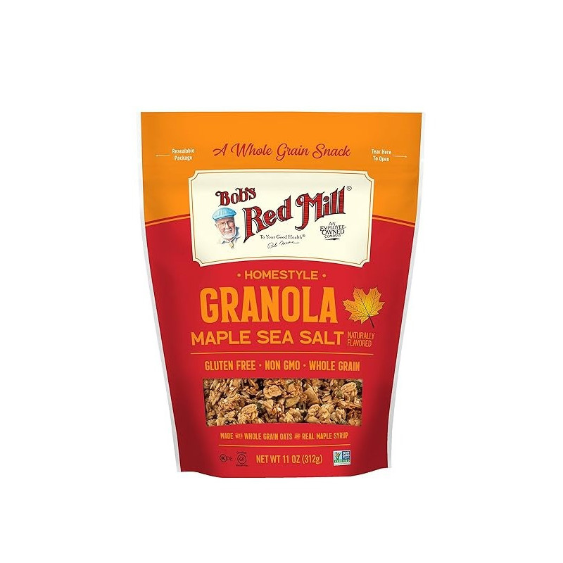 Bob'S Red Mill Gluten Free Homestyle Granola Maple Sea Salt Natural Flavoured, 312 Grams