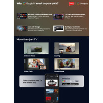 Impex 55 Inch 4K UHD Google Smart LED TV with Dolby Vision Atmos and Dolby Audio, DTS HD, Built-in Chromecast, 2GB RAM, 8GB ROM, HDMI ARC, Super Slim Design with Voice Remote - evoQ evoQ 55S4RLC2 Black