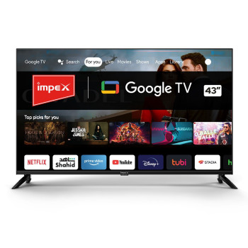 Impex Evoq 43 Inches Full HD Certified Google Led TV, 60 HZ, Black, 43S3RLC2