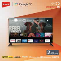 Impex Evoq 43 Inches Full HD Certified Google Led TV, 60 HZ, Black, 43S3RLC2