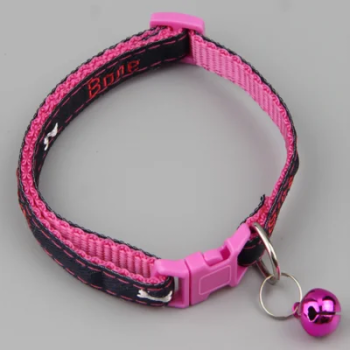 Pets Club Adjustable Cat Collar With Bell, Red/Black