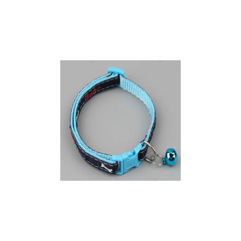 Pets Club Adjustable Cat Collar With Bell- Blue/Black