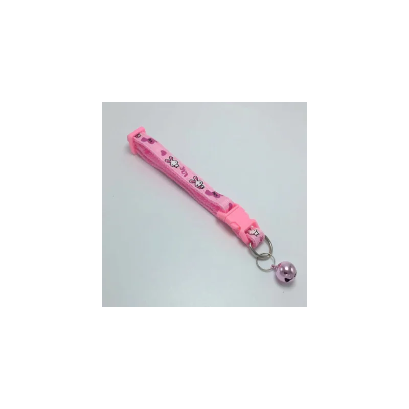 Pets Club Adjustable Cat Collar With Bell- Light Pink