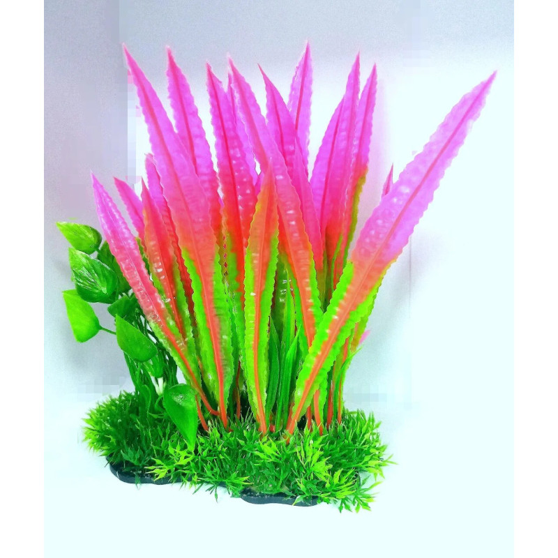 Aquarium Plastic Plant - M892-W6 x H18 Cm (6 Pcs/Pack)