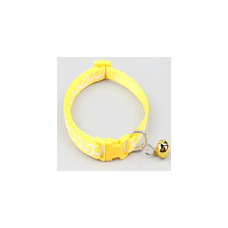 Pets Club Adjustable Cat Collar With Bell - Yellow