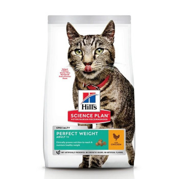 Hill's Science Plan Perfect Weight Adult Cat Food with Chicken, 7kg