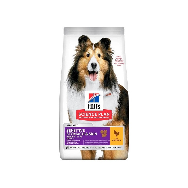 Hill's Science Plan Sensitive Stomach And Skin Medium Adult Dry Dog Food, 14kg