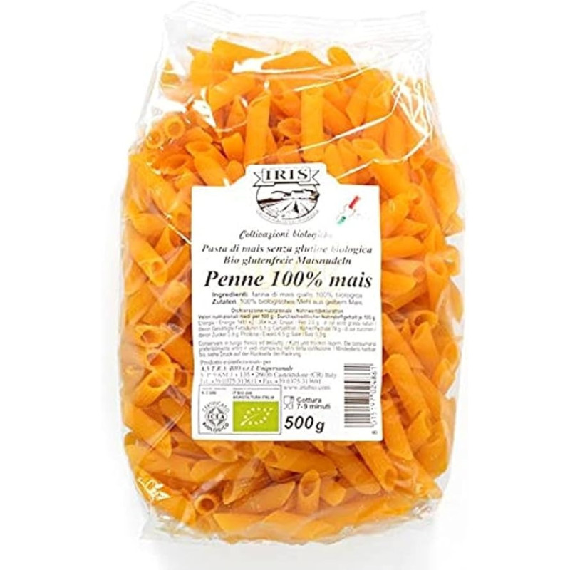 Iris Organic 100 Percentage Corn Pasta Penne, 500 G