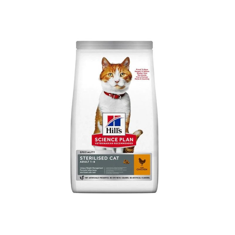 Hill's Science Plan Sterilised Young Adult Cat Food with Chicken, 3kg
