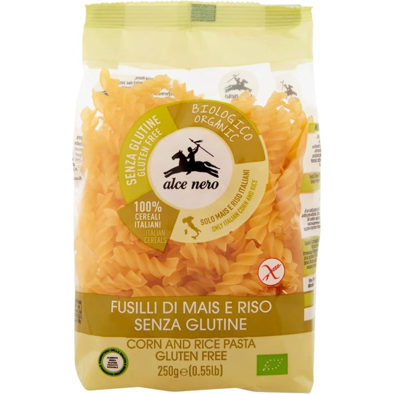 Alce Nero Organic Gluten Free Nutritious Fusilli, 250 G