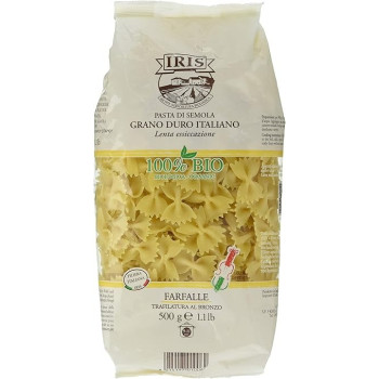 Iris Organic Durum Wheat Pasta, Farfalle, 500 Gram