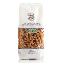 Iris Organic Durum Whole Wheat Pasta, Fusilli, 500 G