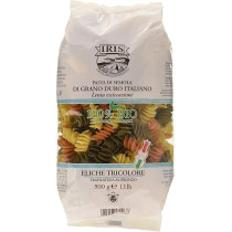 Iris Organic Wheat Pasta Eliche Tricolore Semolina, 500 G