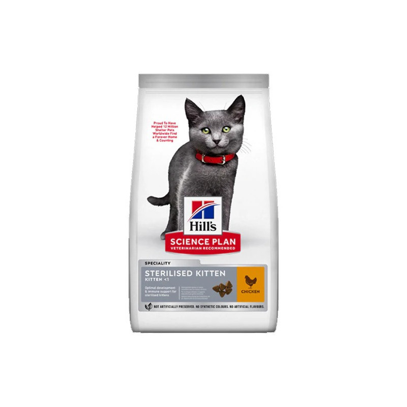 Hill's Science Plan Sterilised Cat Kitten Dry Food, 1.5kg