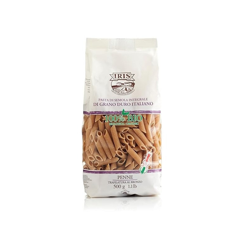 Iris Organic Whole Wheat Pasta Penne, Nutritious, 500 Gram