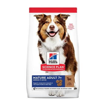 Hill's Science Plan Medium Mature Adult 7+ Dog Food with Lamb And Rice, 2.5kg