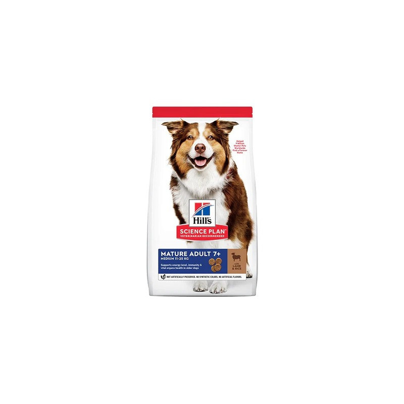 Hill's Science Plan Medium Mature Adult 7+ Dog Food with Lamb And Rice, 14kg