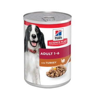 Hill's Science Plan Adult with Turkey Wet Dog Food, 10 pcs x 370g Each