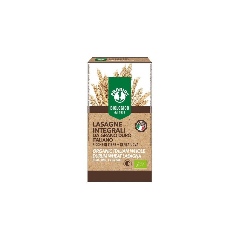 Probios Organic Whole Durum Wheat Pasta Lasagne, 500 G