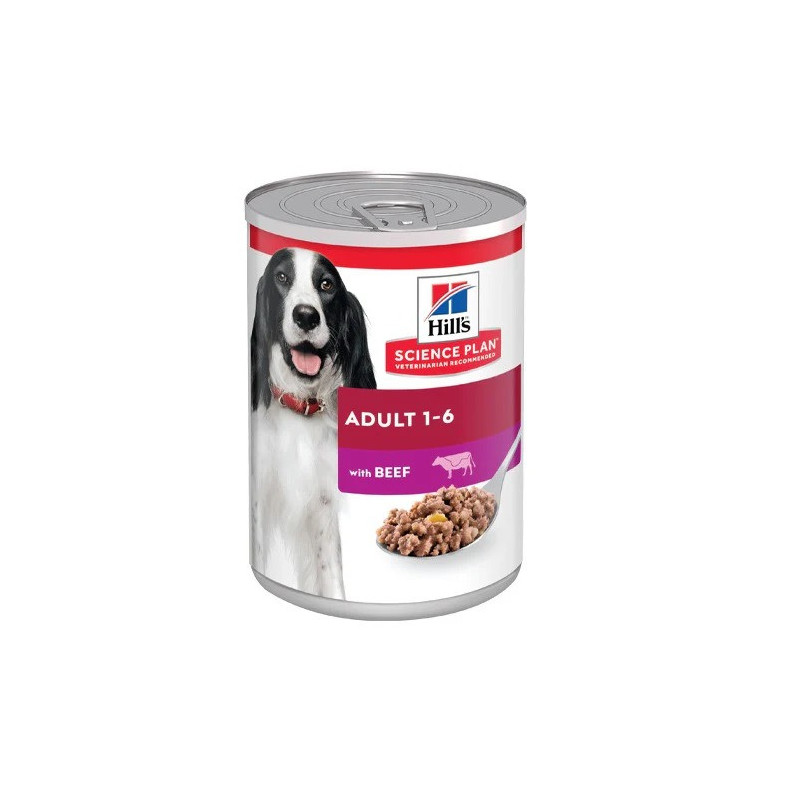 Hill's Science Plan Adult with Beef Wet Dog Food, 10 pcs x 370g Each