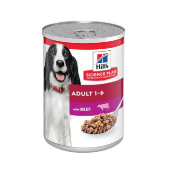 Hill's Science Plan Adult with Beef Wet Dog Food, 10 pcs x 370g Each