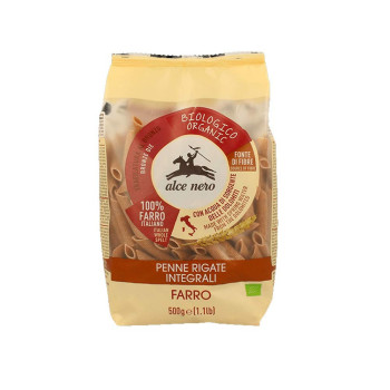 Alce Nero Organic Whole Spelt Farro Penne, 500 Gram