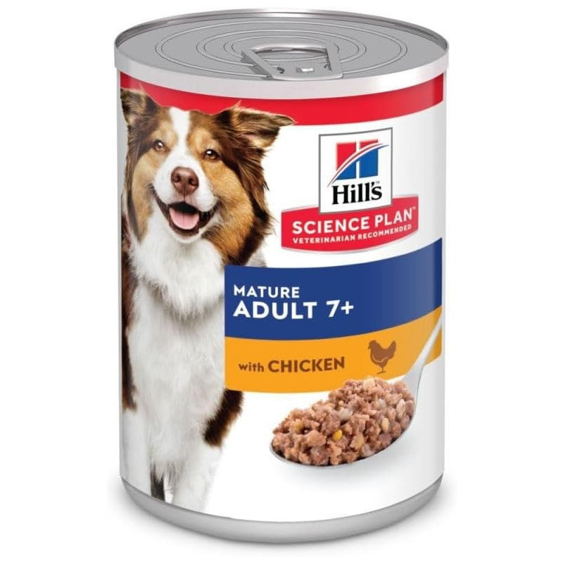 Hill's Science Plan Mature Adult 7+ With Chicken Wet Dog Food, 10 pack , 370g Each